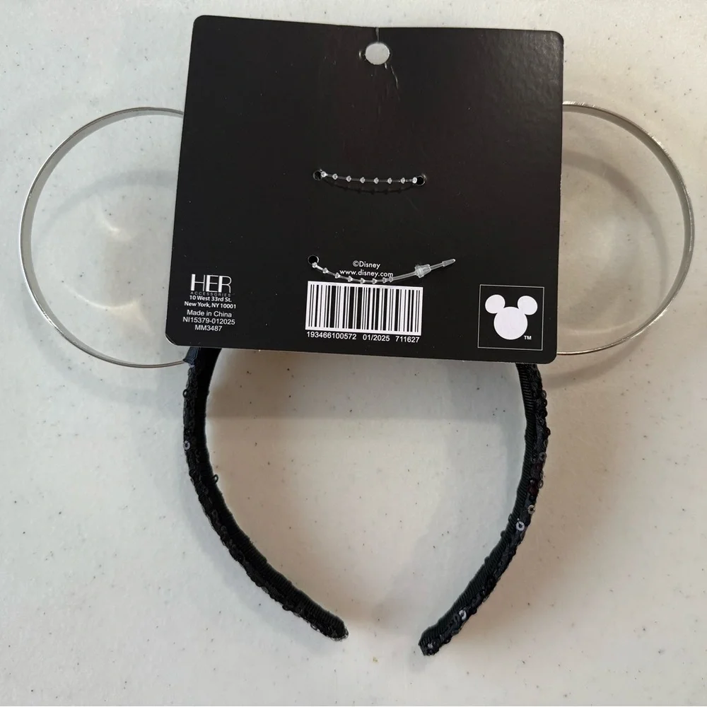 [Disney] NWT Metal and Sequin Mickey Ears